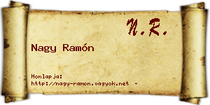 Nagy Ramón névjegykártya